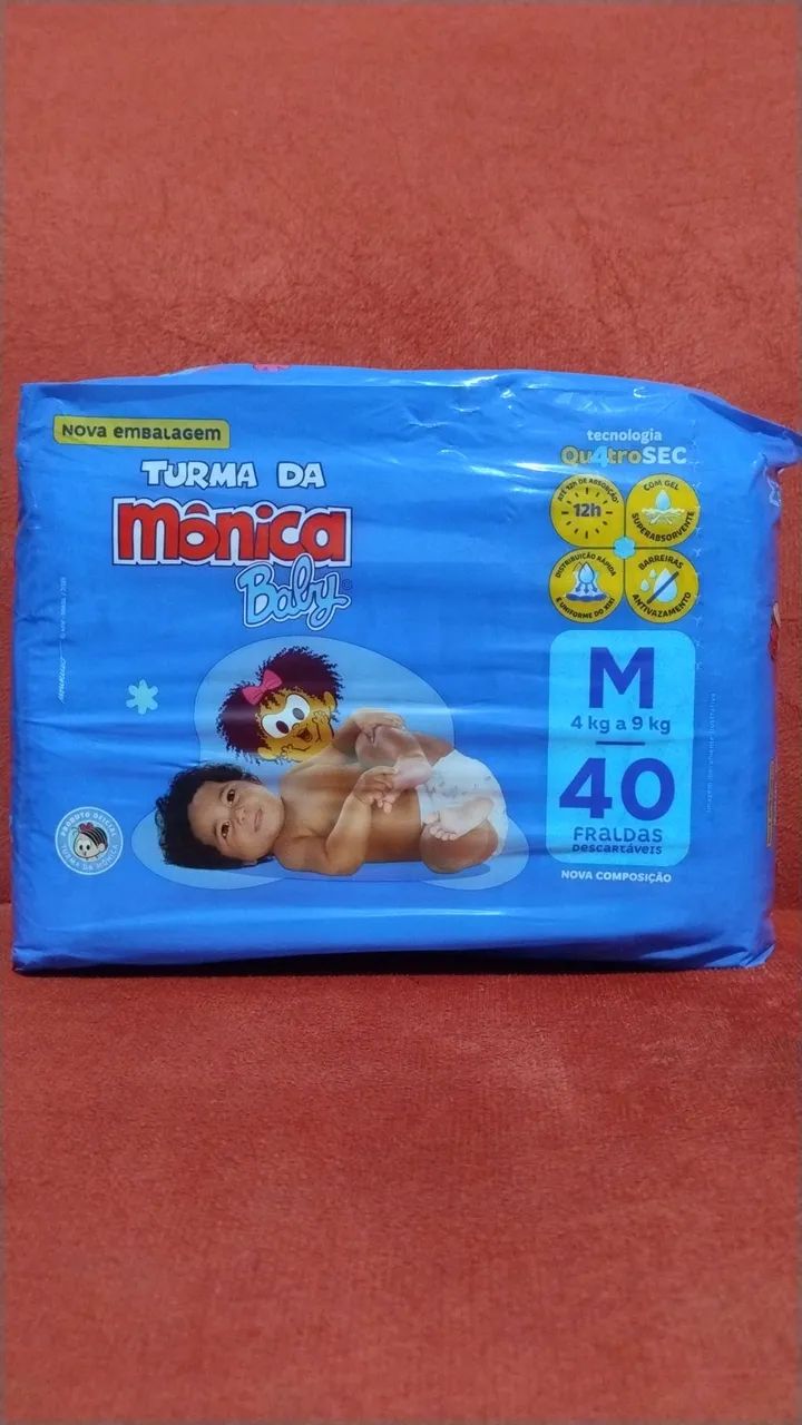 Fralda turma da monica pacote 