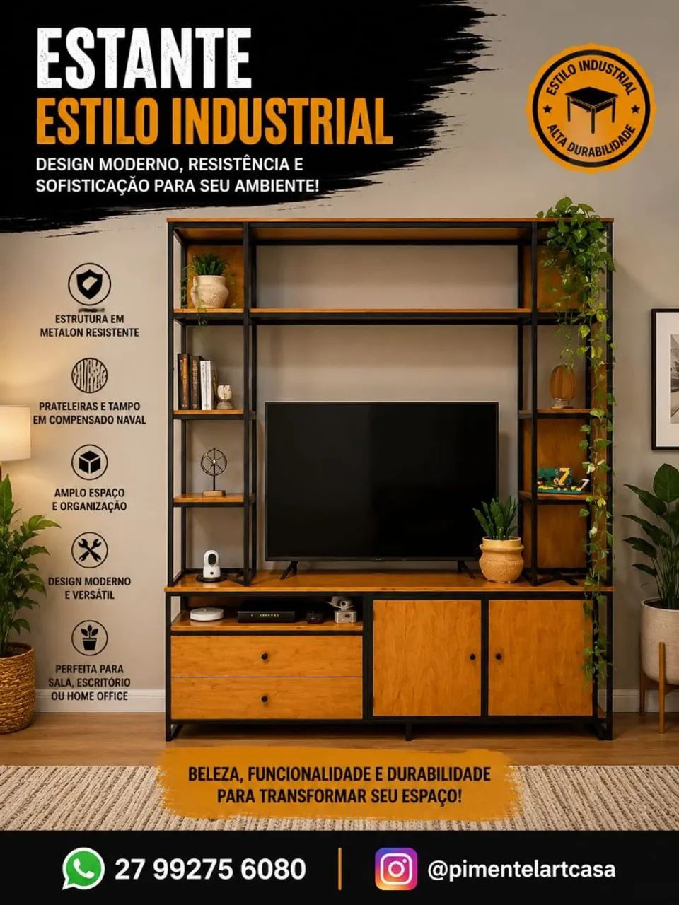 Móveis estilo industrial  - Foto 3