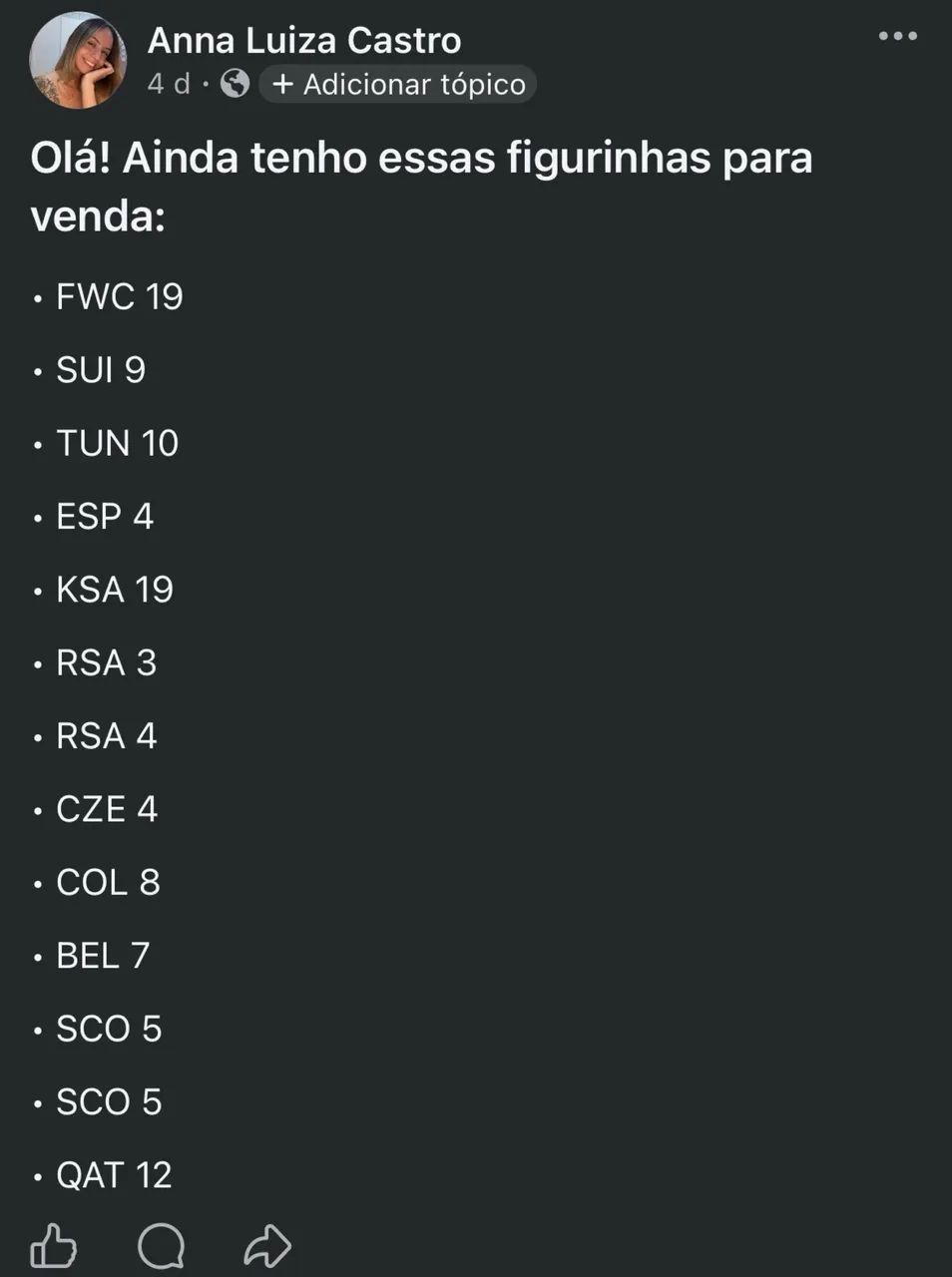 Figurinhas copa do mundo 2026