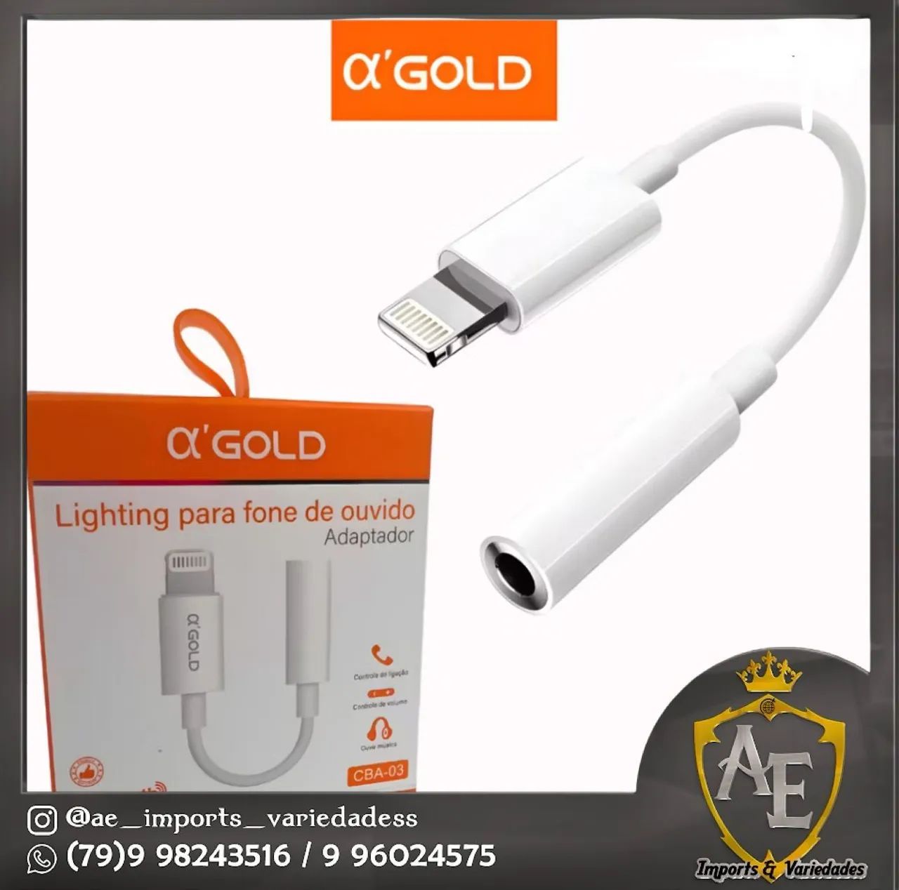 Adaptador de fone para iPhone 
