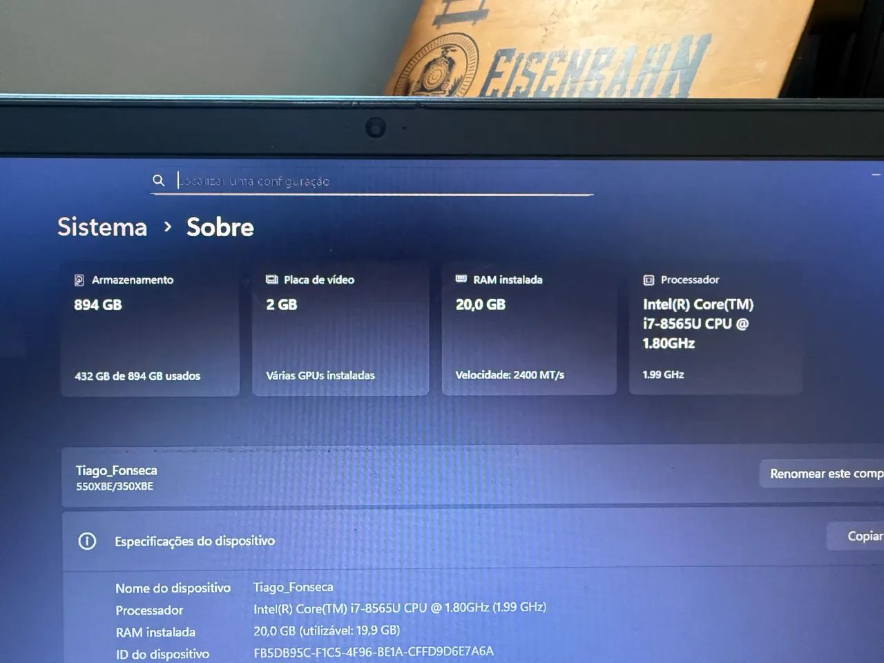 NOTEBOOK SAMSUNG EXPERT i7 8gen 20GB RAM SSD 1TB - Foto 3