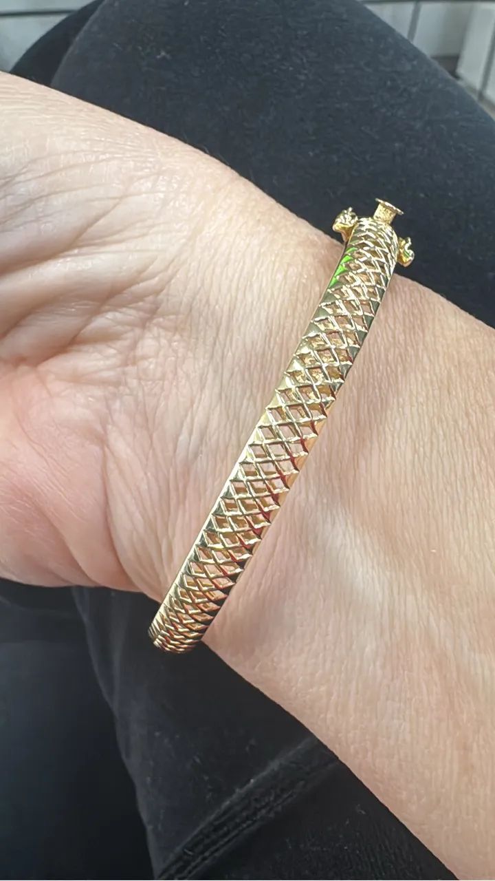 Bracelete maciço Ouro 18k - Foto 2