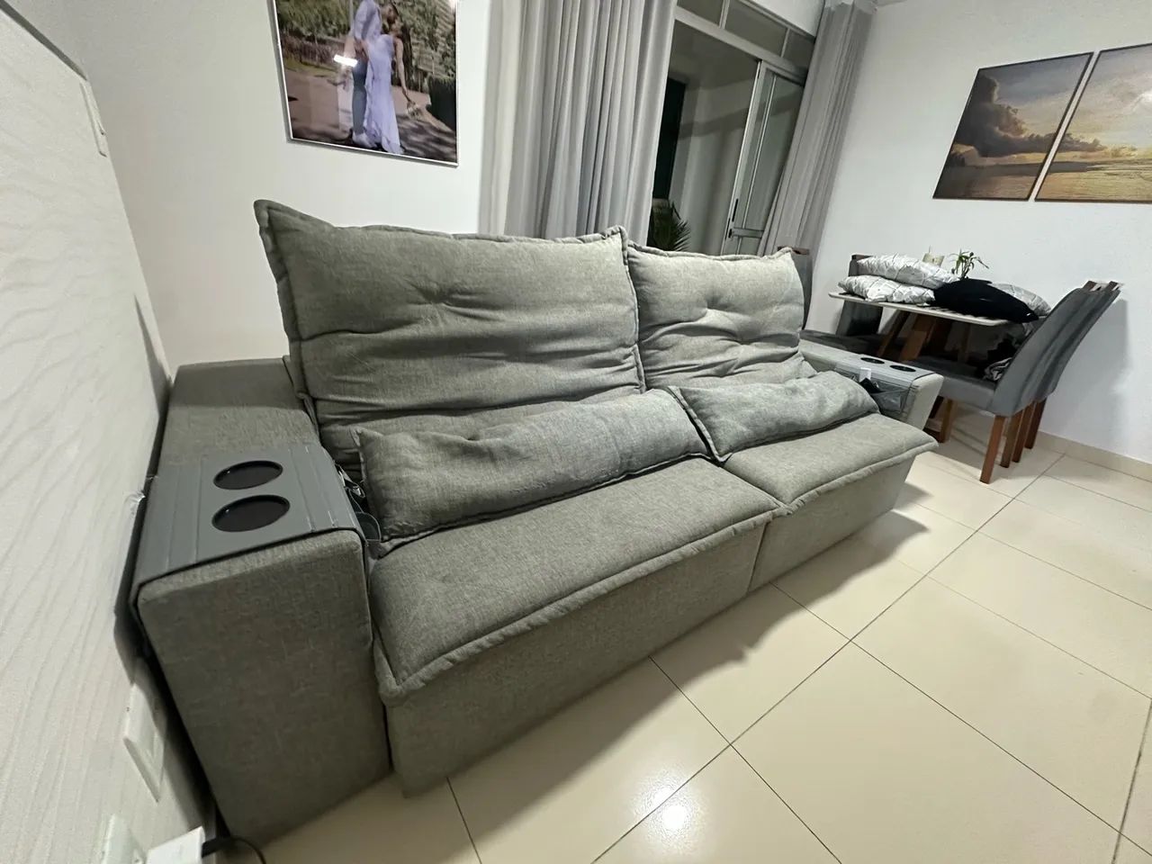 SOFÁ LINHO RETRÁTIL 2,50m - Foto 2