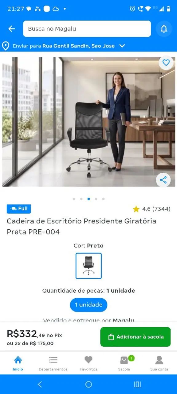 Cadeira Executiva Escritório 