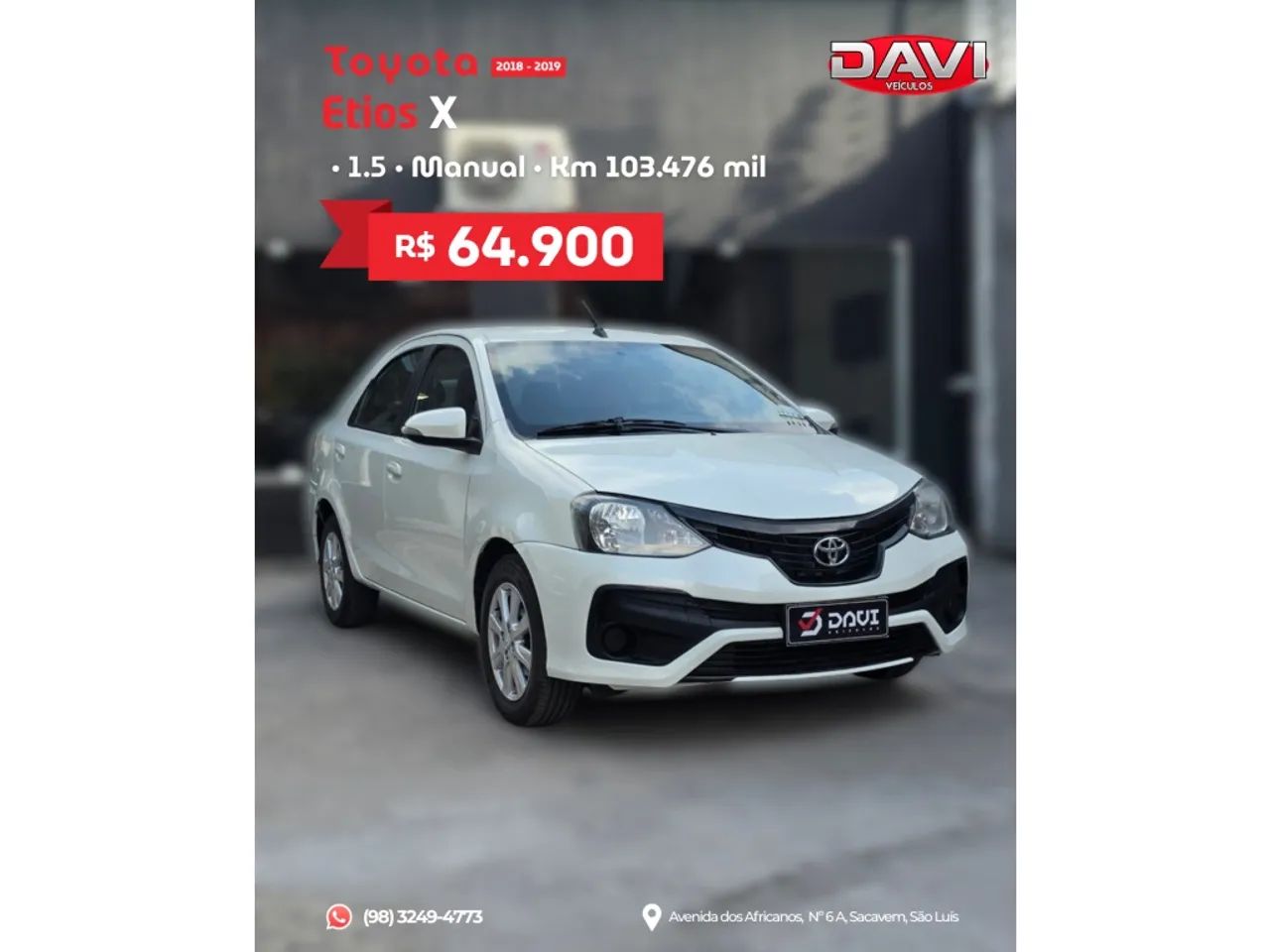 Toyota Etios ETIOS X Plus Sedan 1.5 Flex 16V 4p Mec. 2019