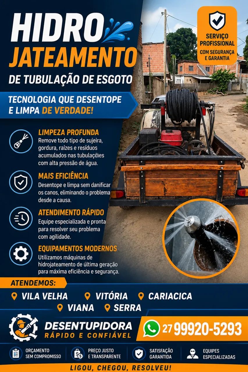 Desentupidora e hidrojato 