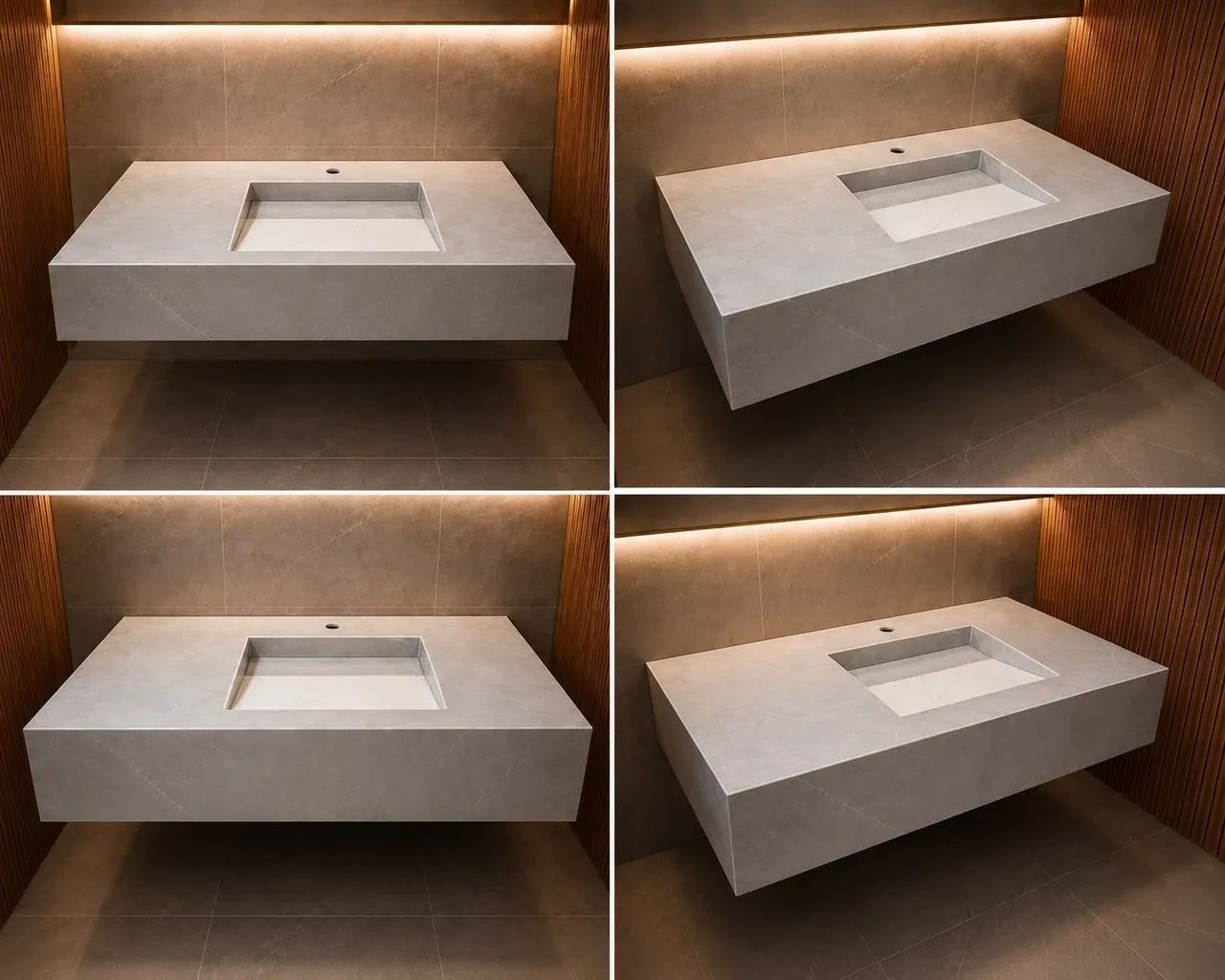    Lavatório esculpido em porcelanato  - Foto 2