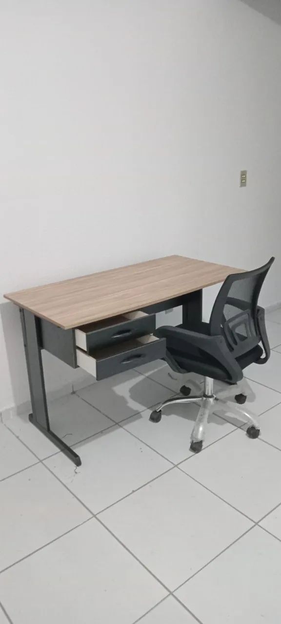 Mesa, cadeira e armário para escritório - Foto 3