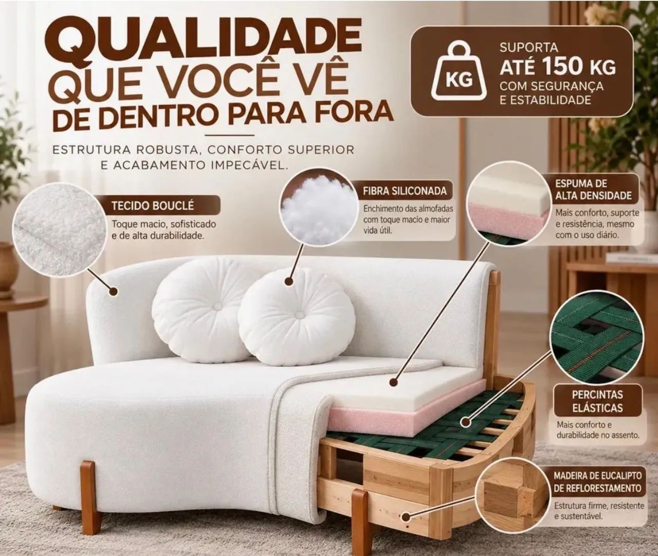 Mega mega promoção sofá orgânico  - Foto 4