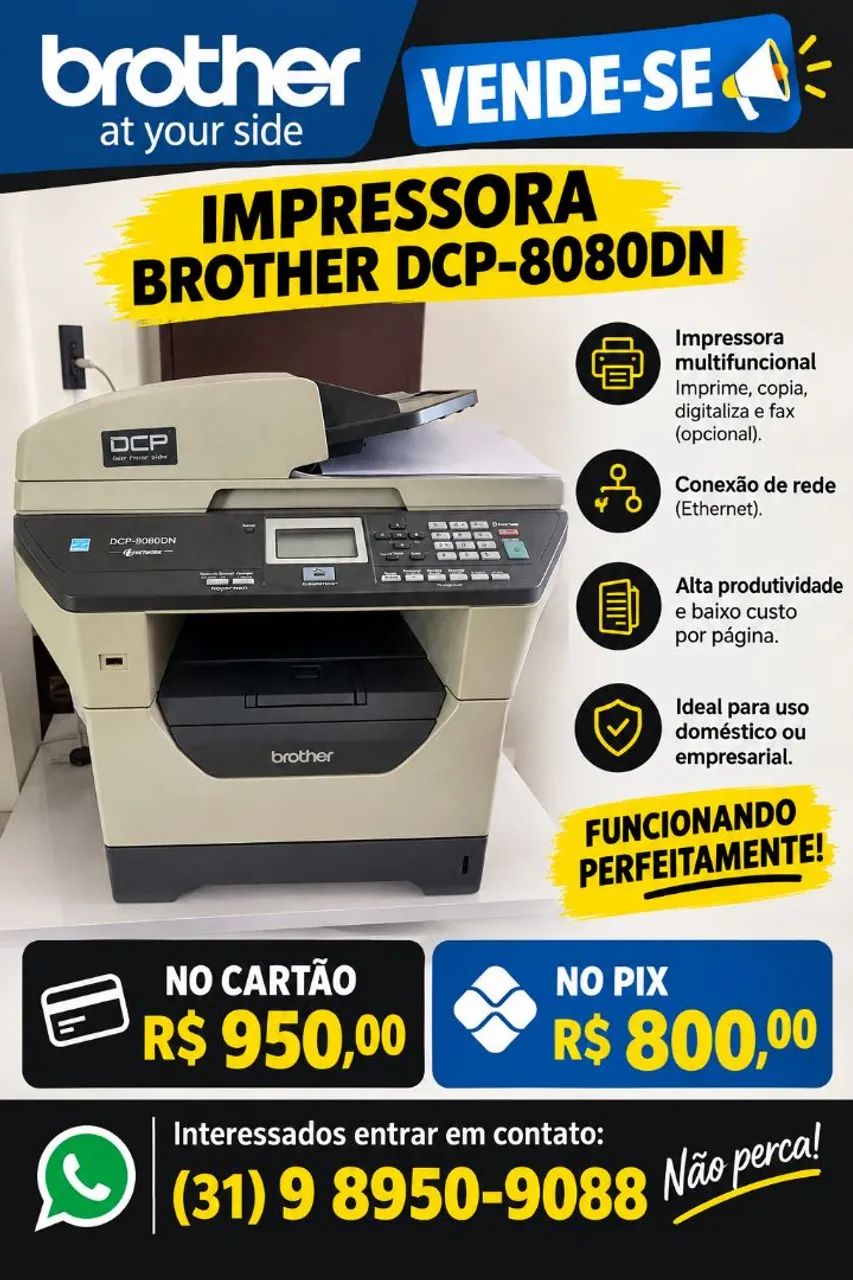 Impressora brother DCP 8080DN 