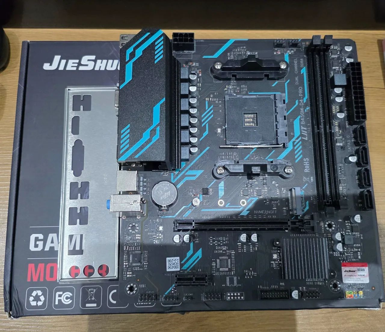 Placa Mãe AM4 B450M D4 PRO JIESHUO - Foto 2
