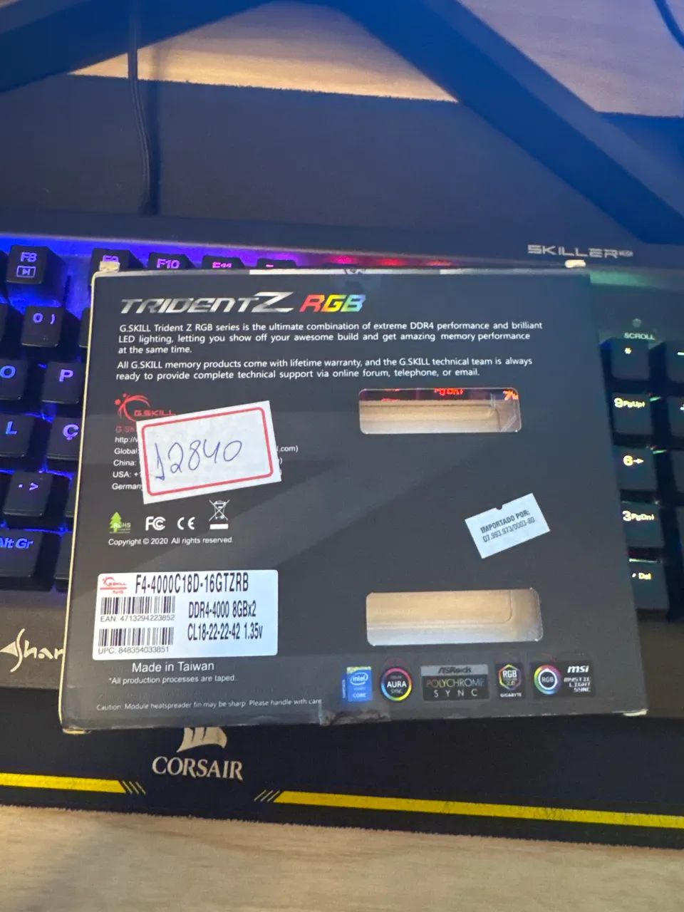 Kit 4x8GB DDR4 4000mhz G.Skill Trident Z CL18 Box - Foto 3