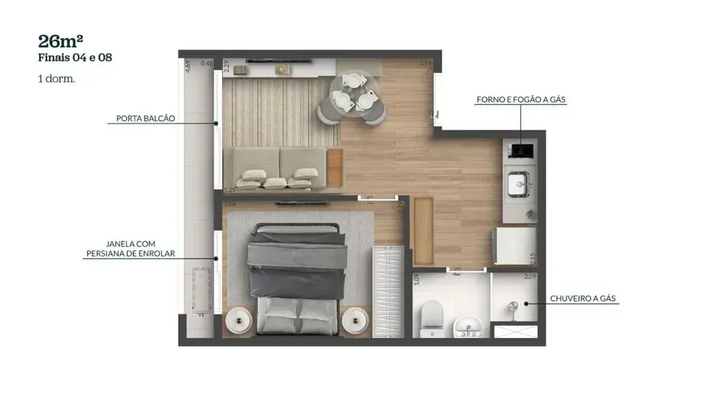 PLANTA 25m²