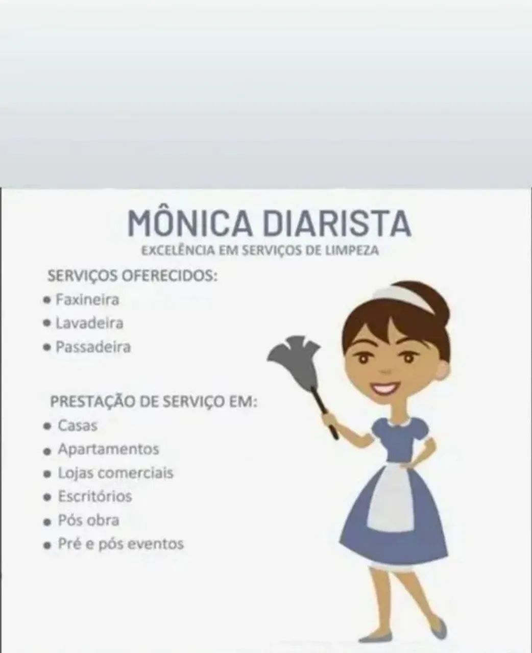 Diarista/Passadeira-serviços domésticos 