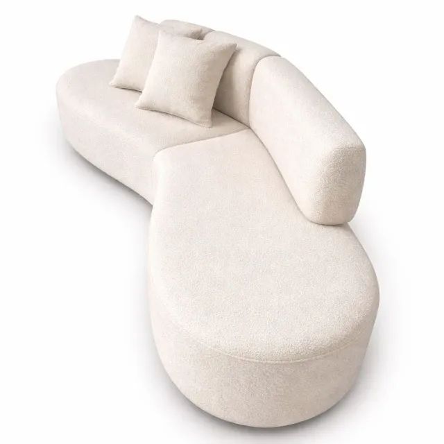Sofá Living Orgânico 250cm para Recepção Boucle - Foto 2