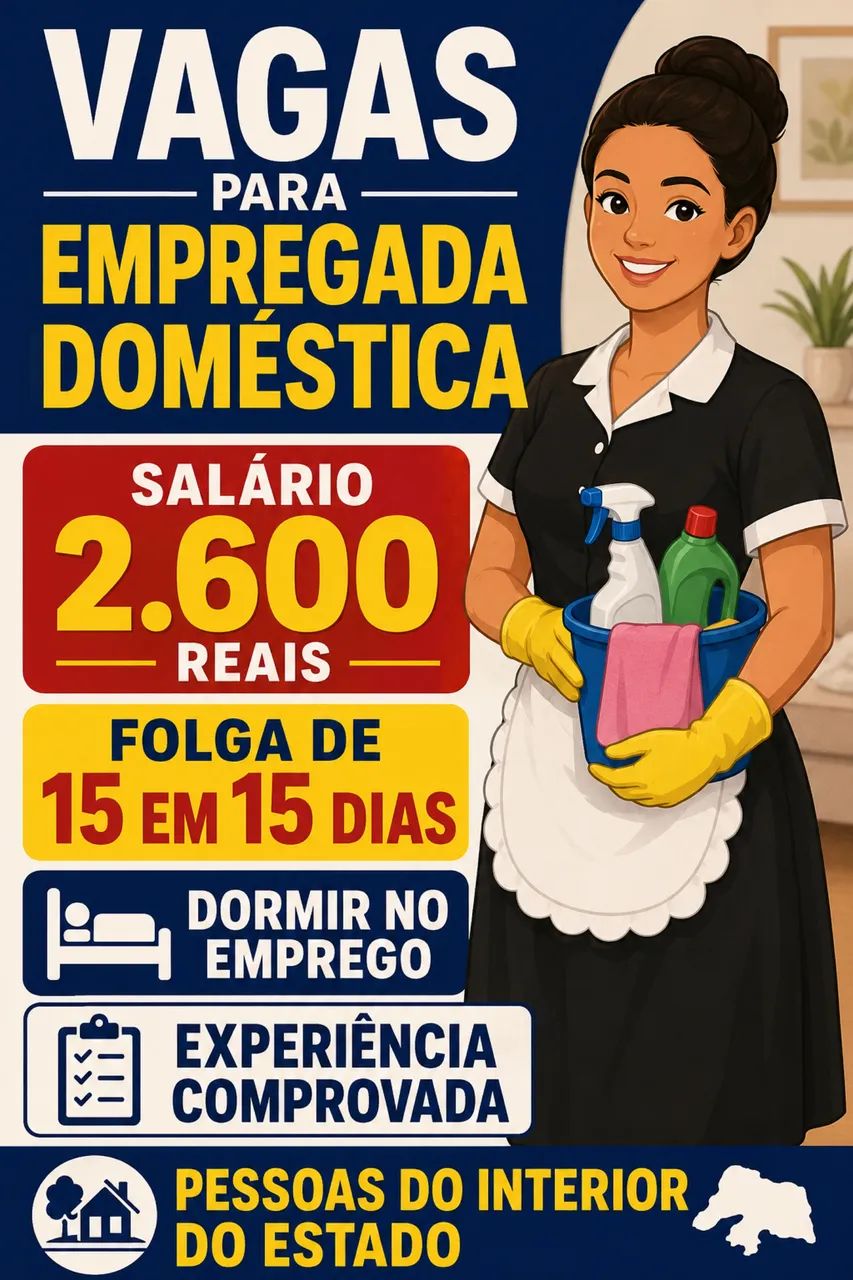 VAGA PARA EMPREGADA DOMÉSTICA 