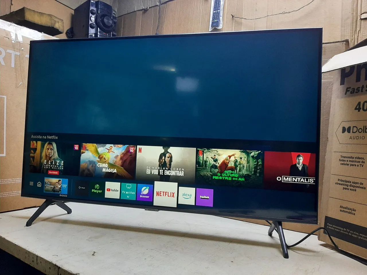 Vendo uma smart tizen tv Samsung 43 polegadas borda infinita  Bluetooth  estado de Nova   - Foto 3
