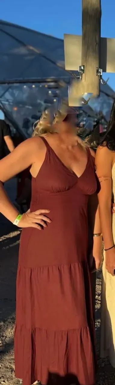 Vestido marrom lindo e moderno  - Foto 2