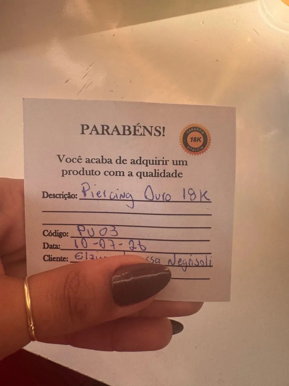 Piercing de umbigo ouro 18k - Foto 4