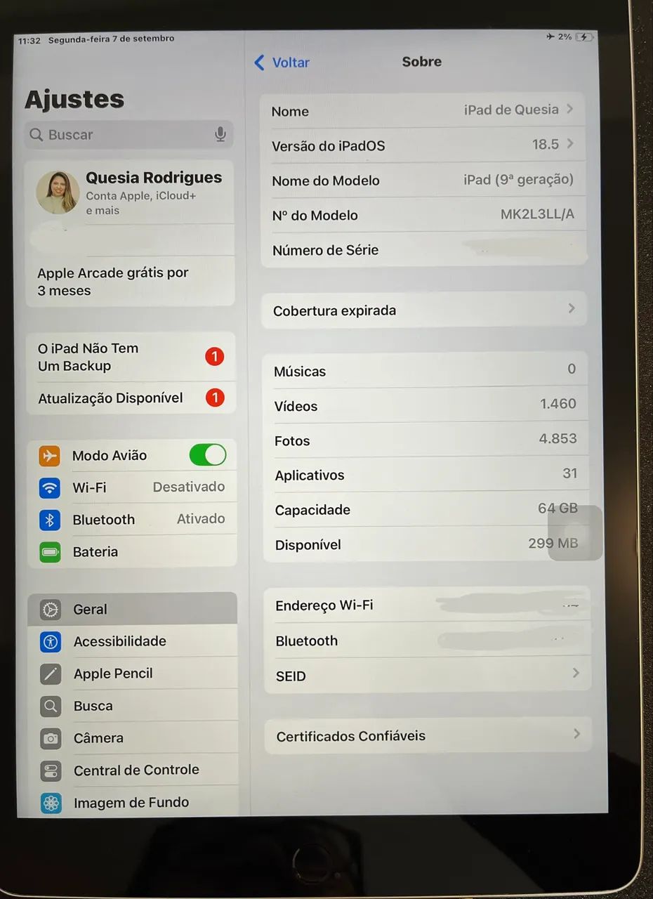 iPad 9ª Geração (Wi-Fi | 64GB | Cor Prata) - Foto 4