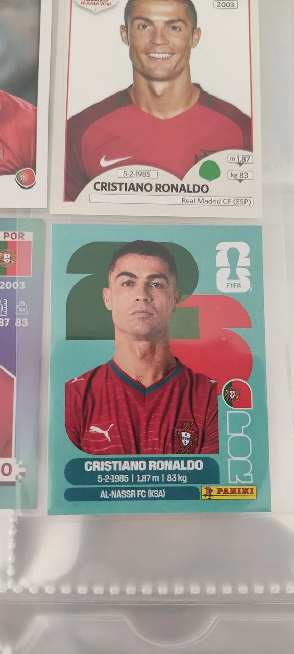 Lote figurinhas Cristiano Ronaldo Copas 2014 2018 2022 2026 - Foto 5