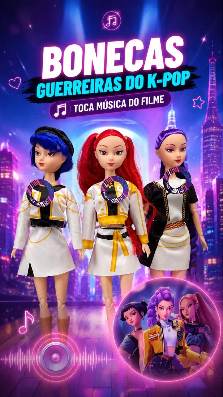 Boneca guerreiras do K-pop 