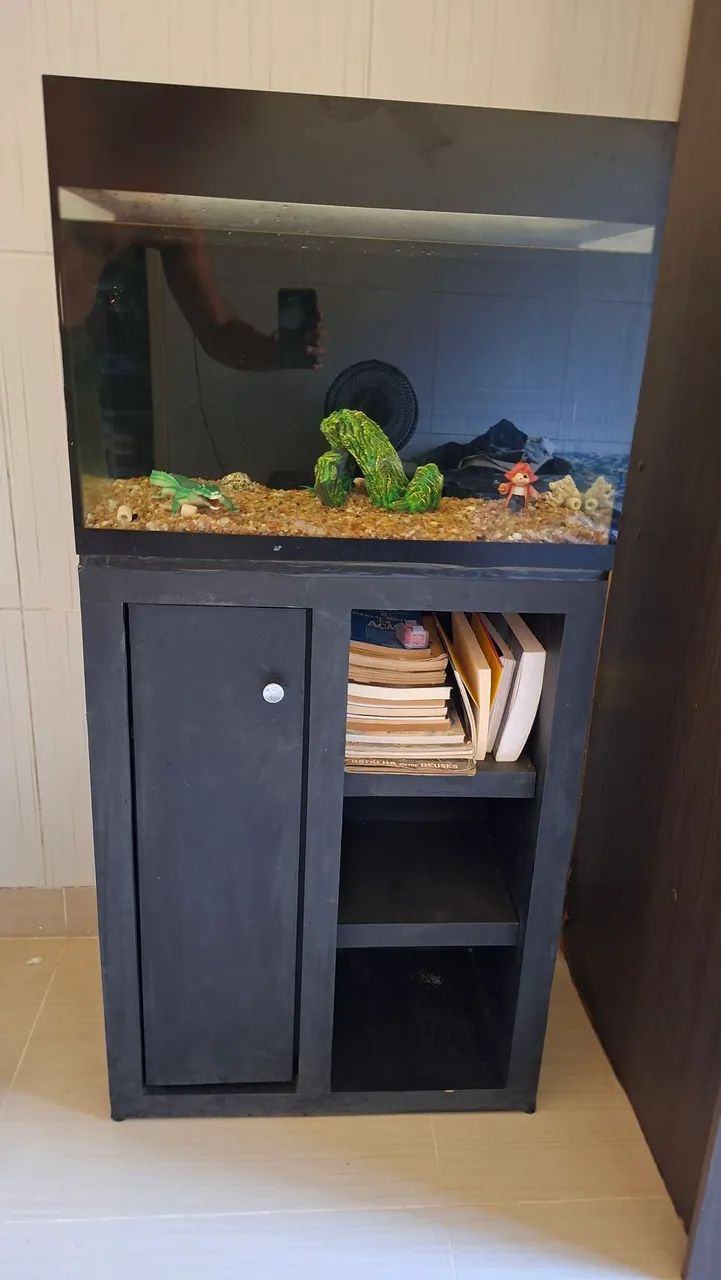 Aquário 70L com Móvel - Ótimo Estado  - Foto 3