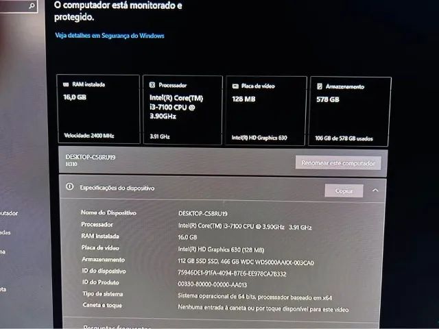 PC GAMER SÓ NO PONTO DE COMPRAR E JOGAR!!! ?SOMENTE CPU COMPLETA!!! - Foto 3