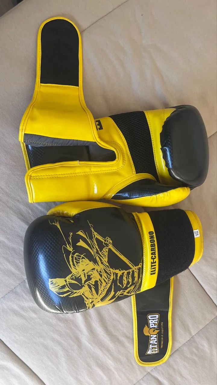 Luvas de boxe/ Muay Thai- Titan Pro Elite Carbono - Foto 2