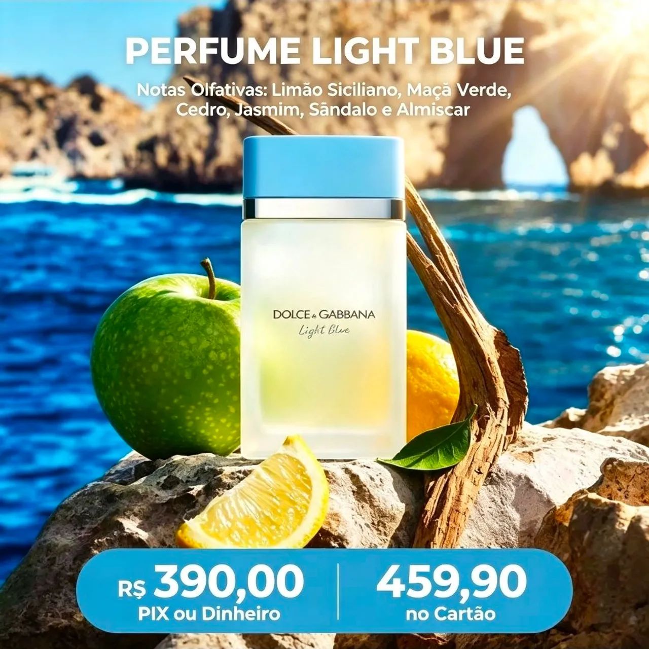Perfume Light Blue Dolce & Gabbana 100ml Lacrado e Original  - Foto 2