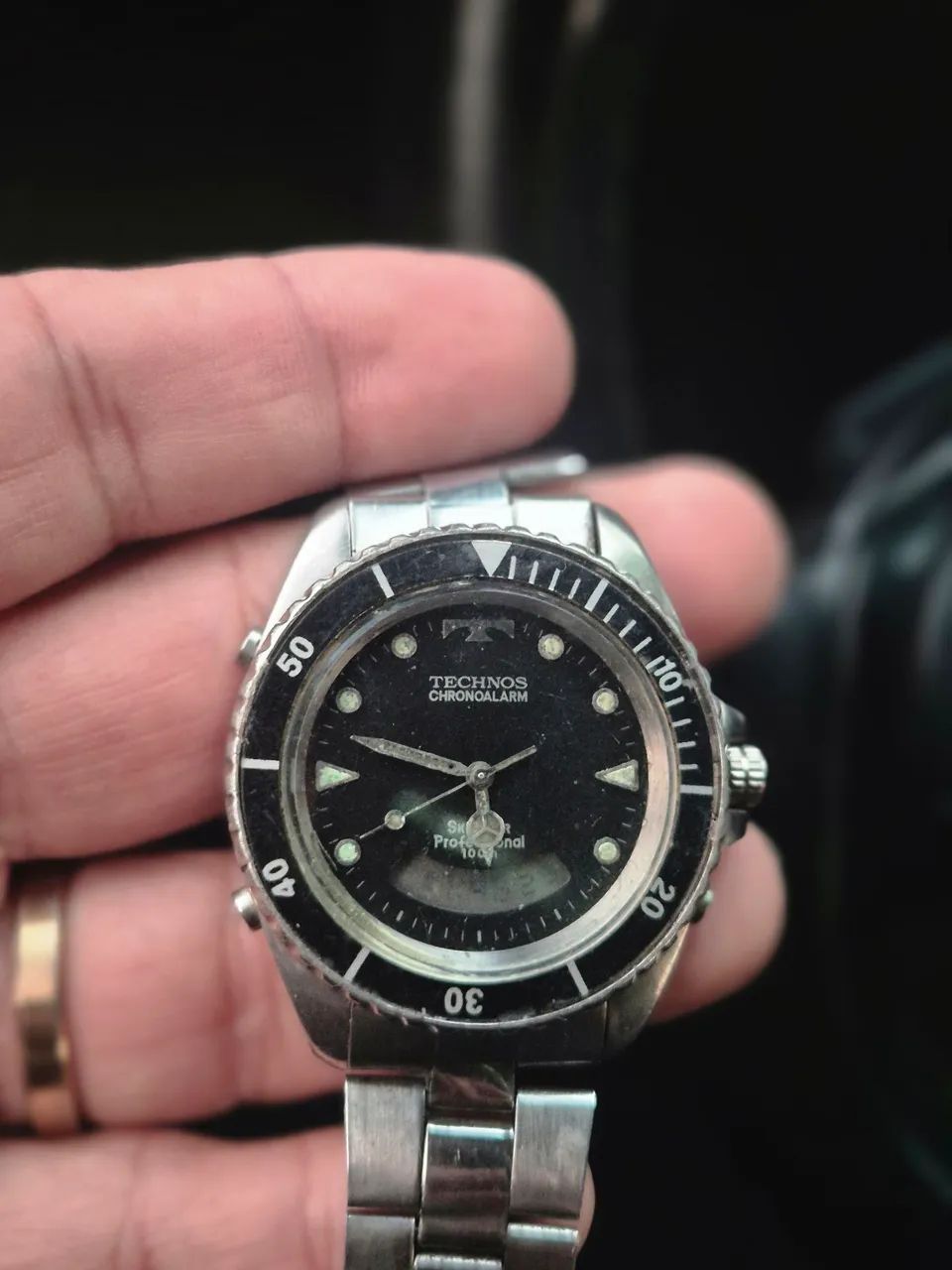 Relógio TECHNOS SKYDIVER PROFISSIONAL CHRONOALARM -  FUNCIONANDO TUDO 
