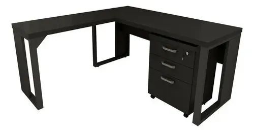 Mesa de escritório.conjunto de mesa + gaveteiro...