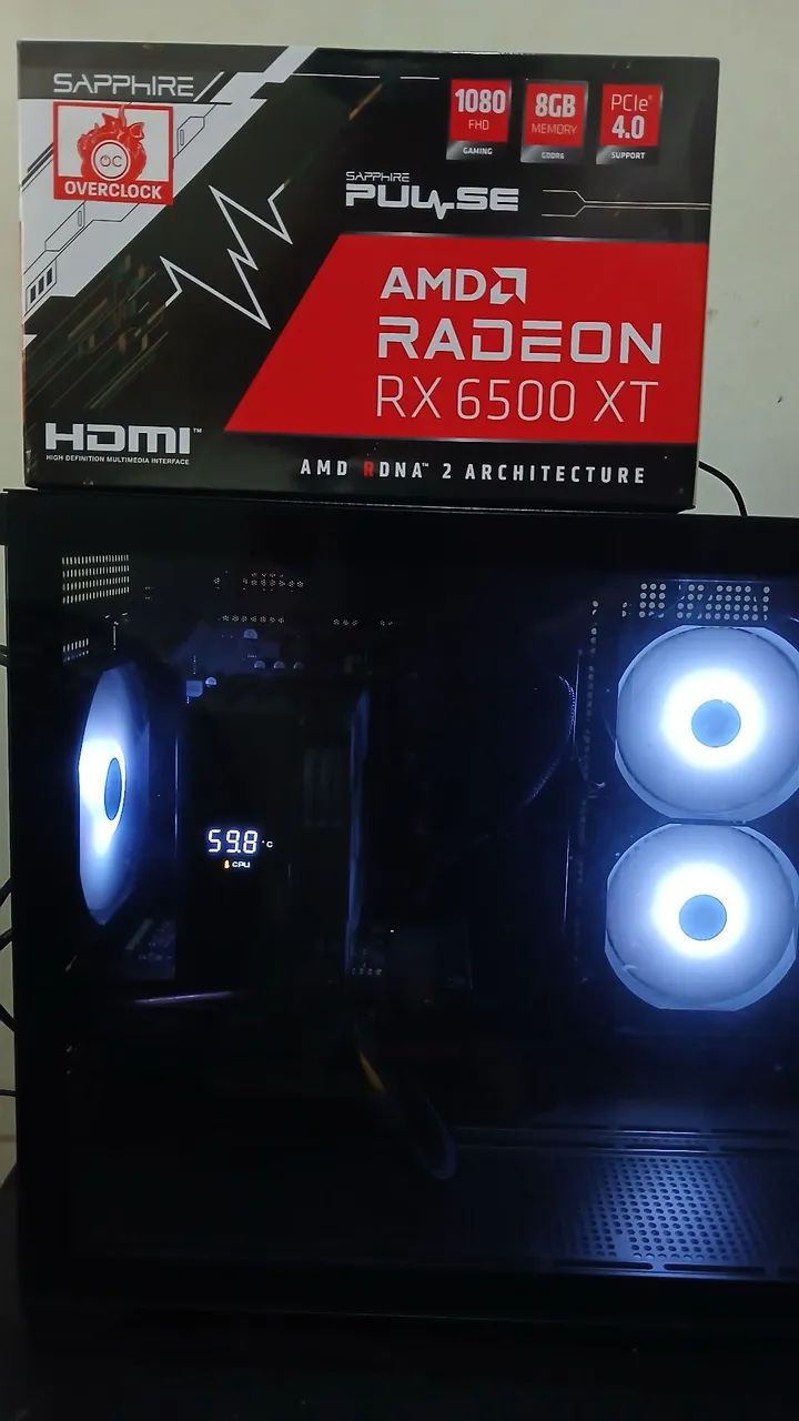 Placa de vídeo RX 6500 XT 8GB