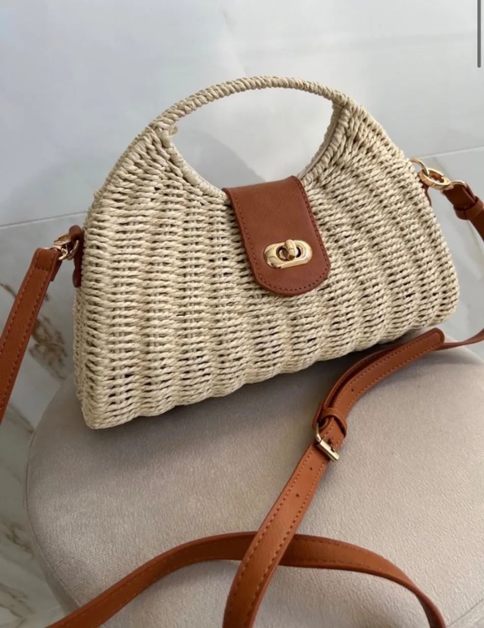 Bolsa Palha Meia lua - Foto 3