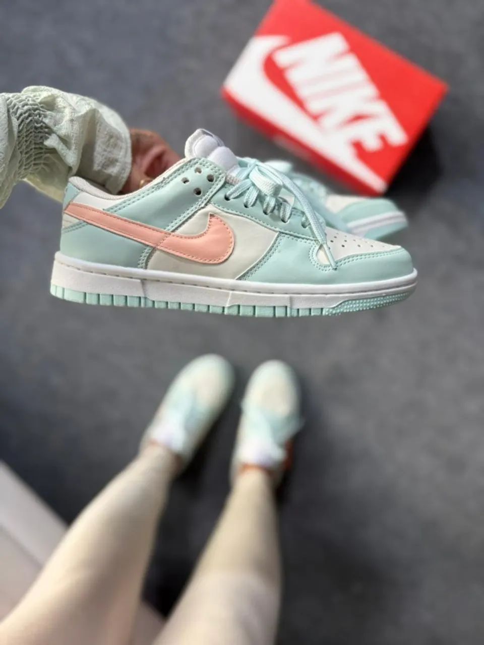 Tênis Nike Sb Dunk low Barely Green 3 Feminino Opções de Cadarço  - Foto 2