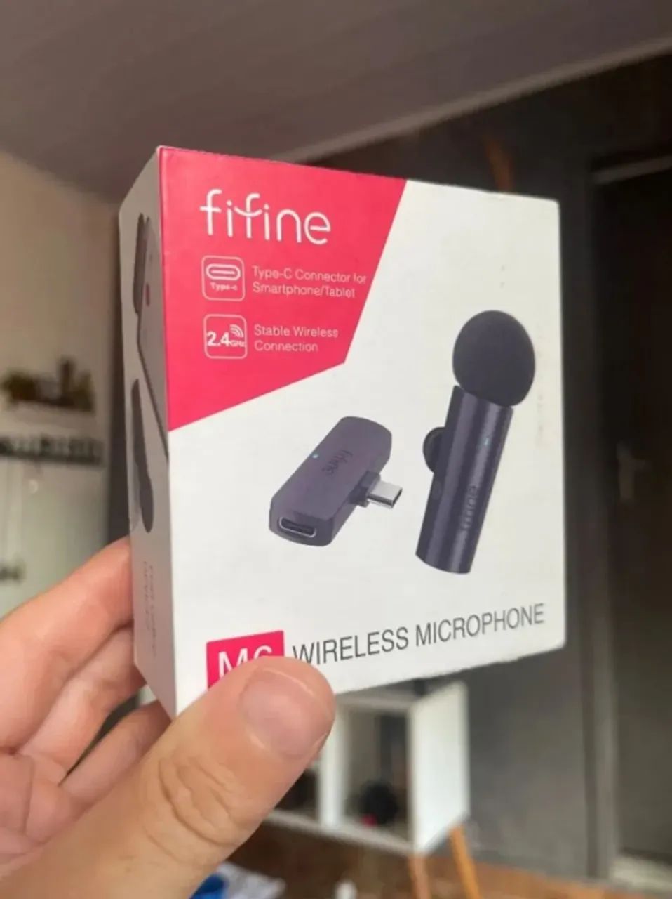 Microfone Fifine M6 Lapela Wireless Original Lacrado - Foto 2
