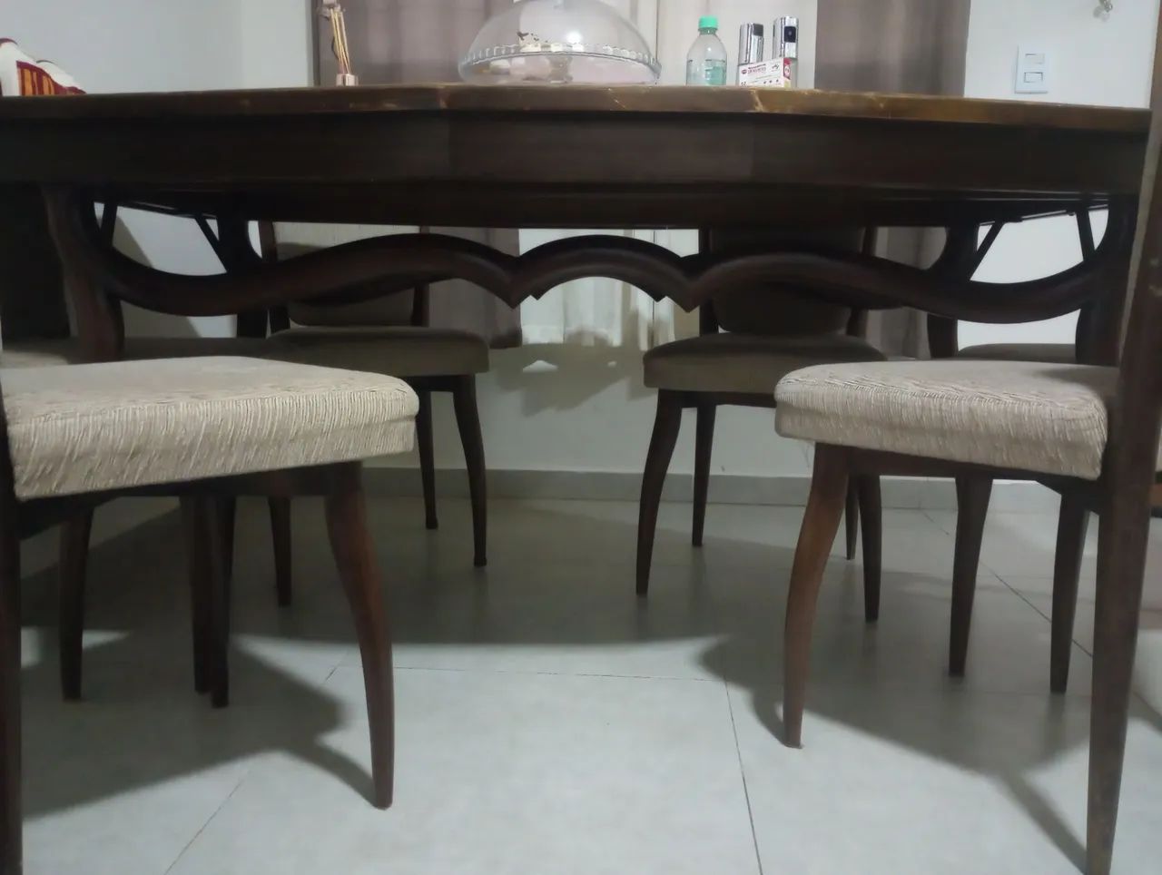 Mesa de jantar antiga em madeira maciça  - Foto 2