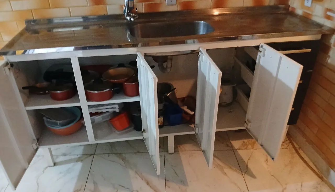Vendo balcão de aço e pia em inox - Foto 2