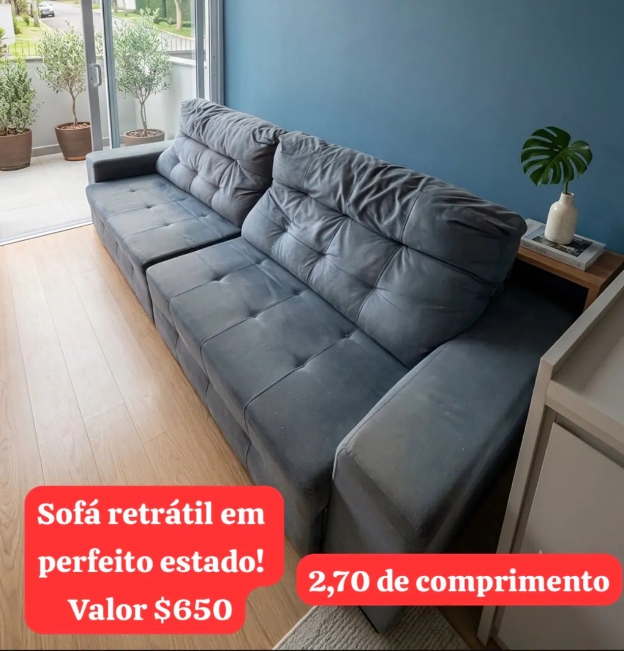 Sofá 2,70 de comprimento