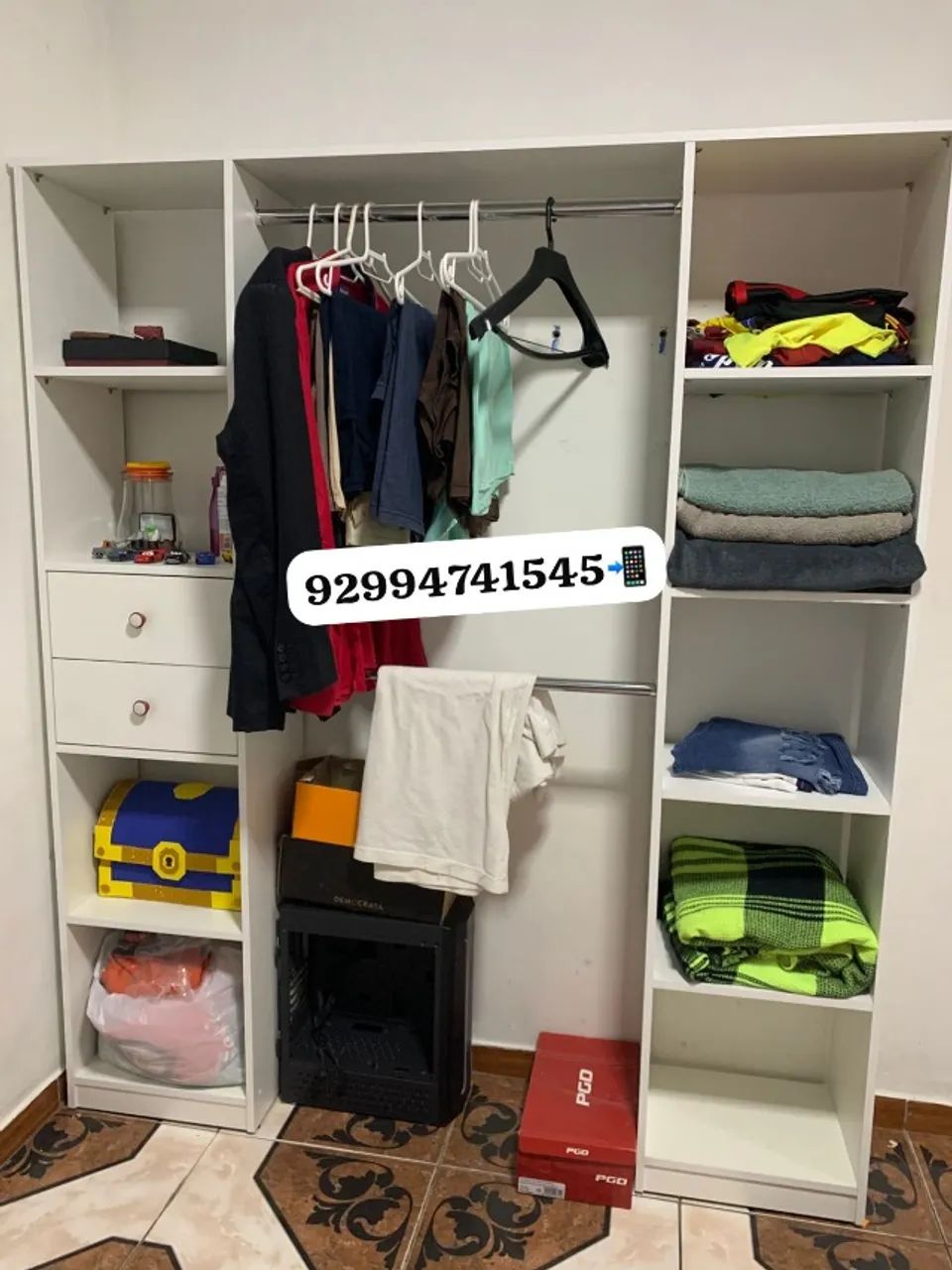 CLOSET 2 TORRES COM GAVETAS EM MDF