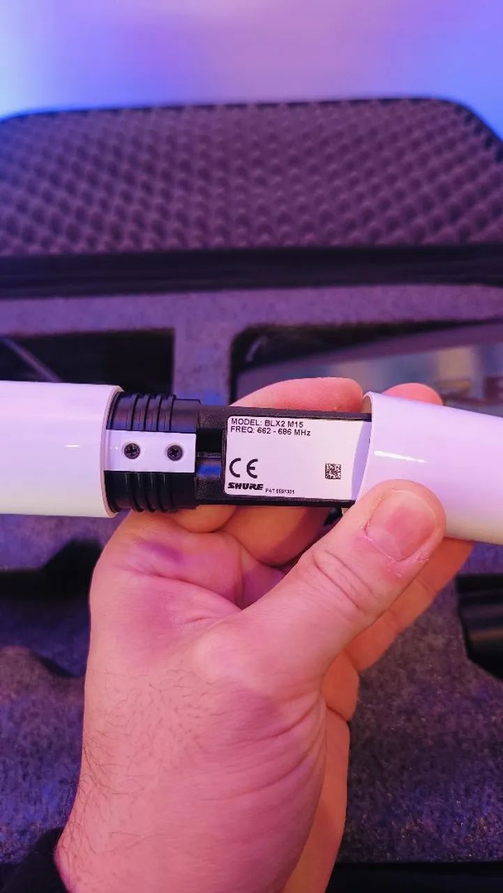 Microfone Sem Fio Original Shure BLX24 SM58 M15 Branco - Foto 4