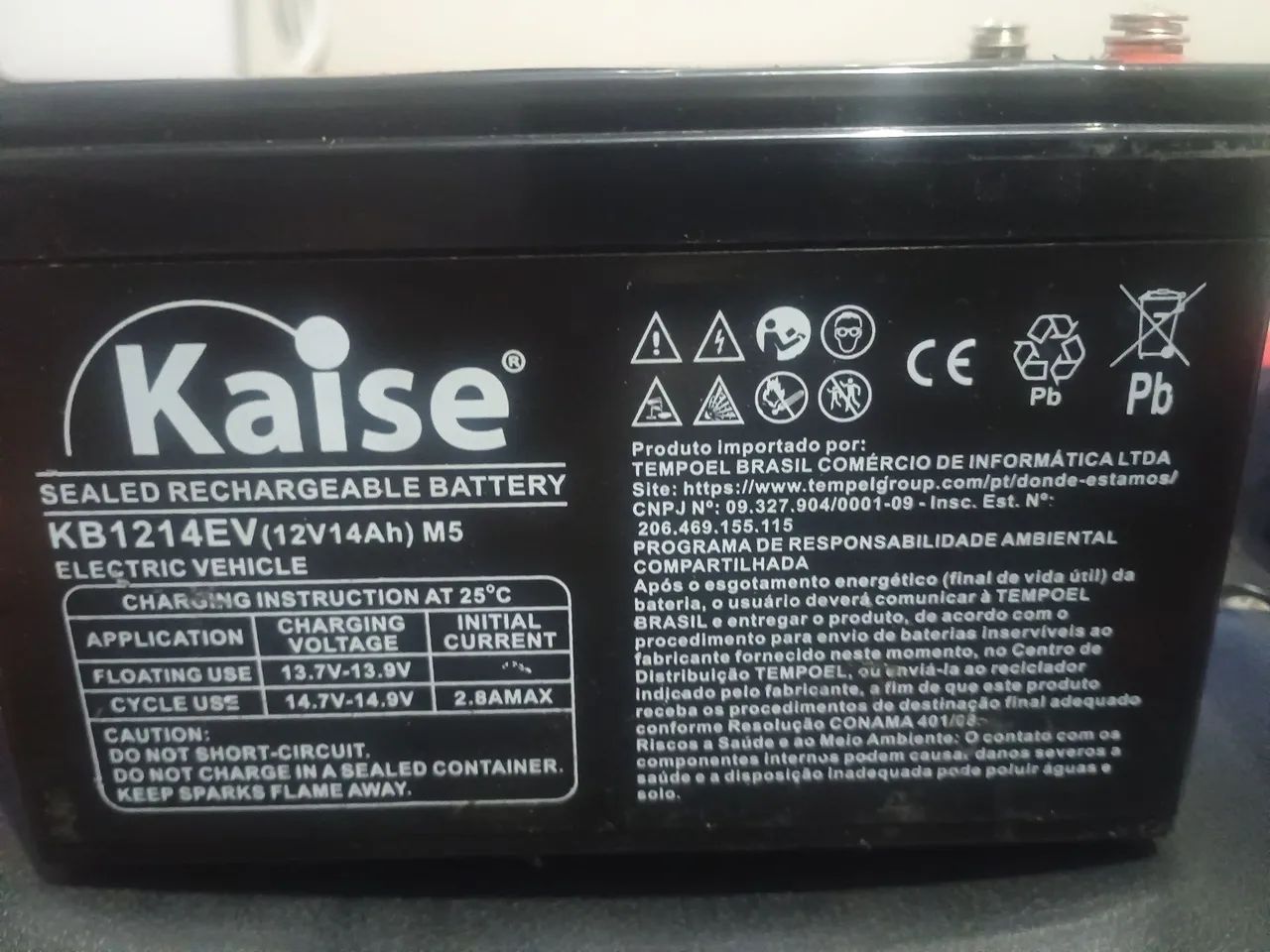 BATERIA SELADA 12V 14ah KAISE - Foto 2