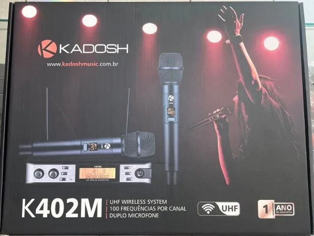 Microfone sem Fio Kadosh K402M UHF