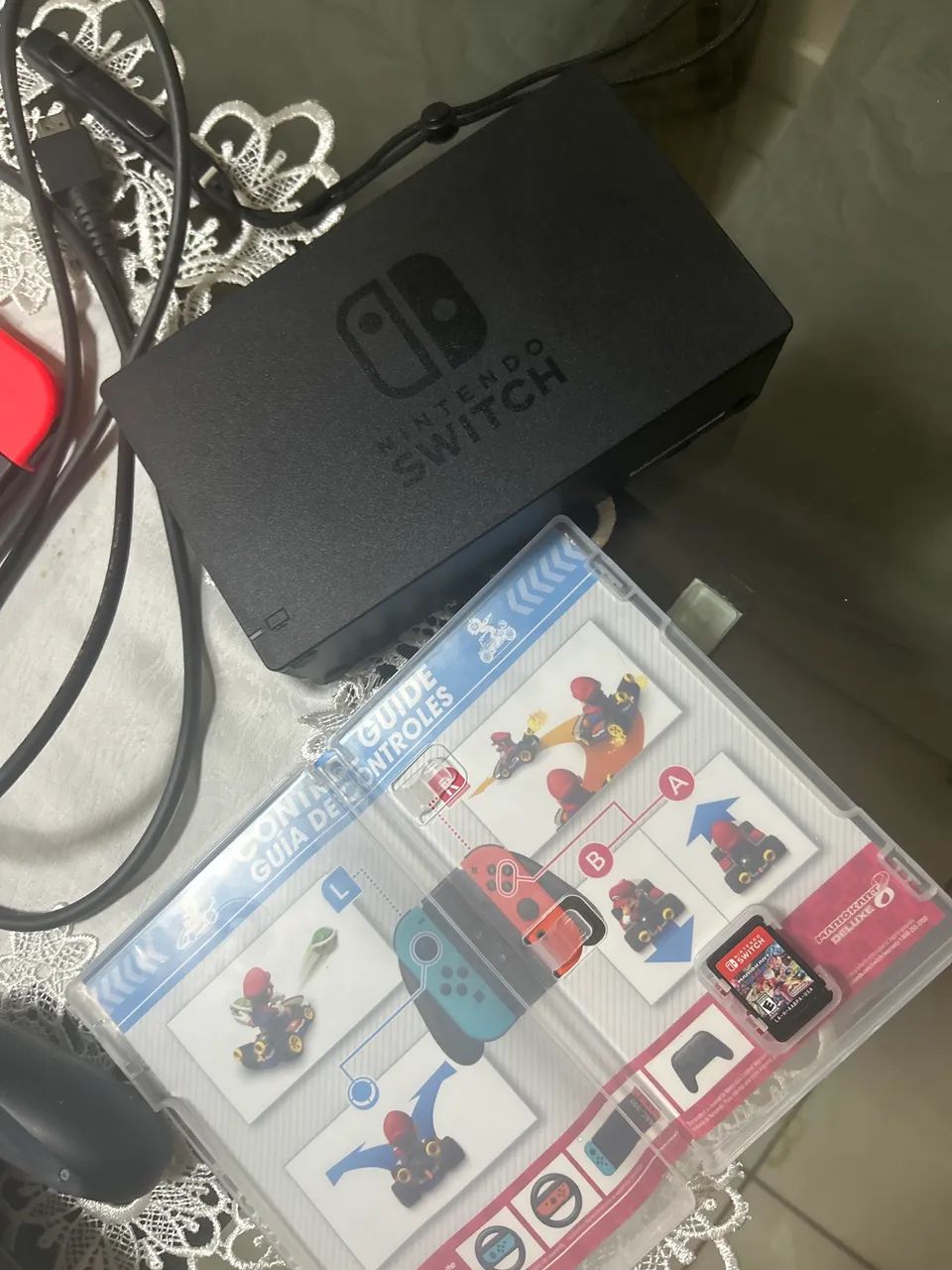 Nintendo Switch + Mario Kart 8 Deluxe Ótimo Estado  - Foto 3
