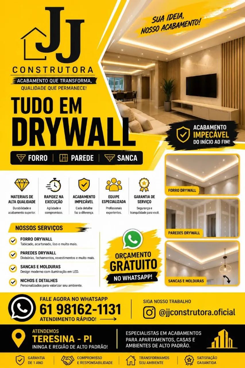 Tudo em drywall orçamento grátis 