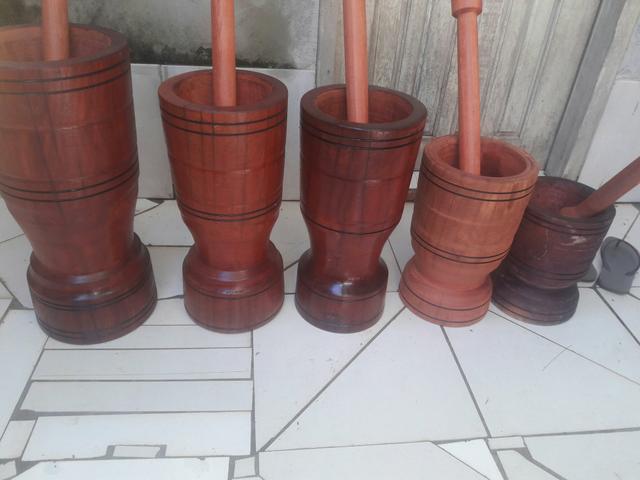 Pilão de madeira rústica apartir 150
