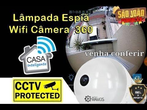 Lâmpada Câmera Espiã Wifi (Filma 360º ) Veja Tudo Promoçao