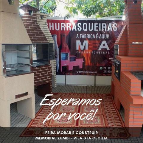 Churrasqueira estampada tijolinho pintada de 65 e 75 cm de largura - Foto 5
