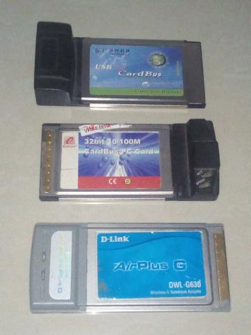 Placas pcmcia notebook rede wifi usb