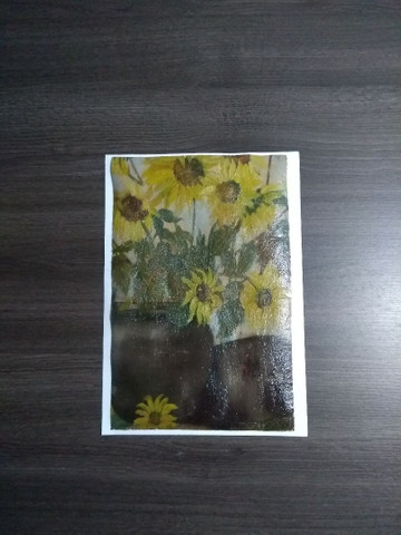 Tela: Vaso Flor do Sol - Pintura Óleo - Foto 4